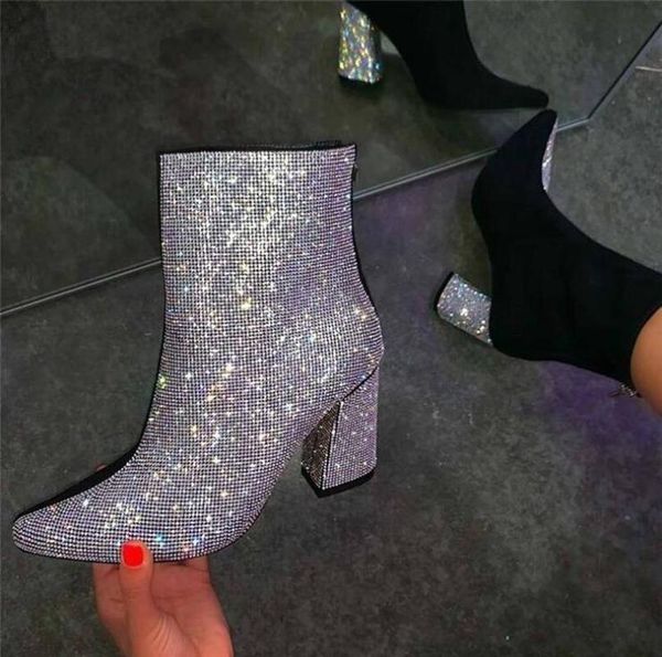 boots fall winter women's rhinestone work 2021 sequined large size high heel shoes two tone color, Black
boots fall winter women's rhinestone work 2021 sequined large size high heel shoes two tone color, Black