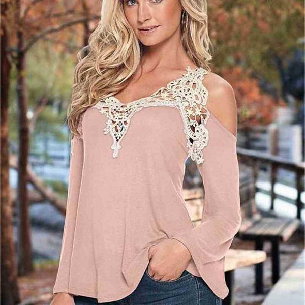 women's t-shirt sleeve womens spring autumn clothes casual tees hollow out lace panelled women tshirt designer 6bkt, White 
women's t-shirt sleeve womens spring autumn clothes casual tees hollow out lace panelled women tshirt designer 6bkt, White