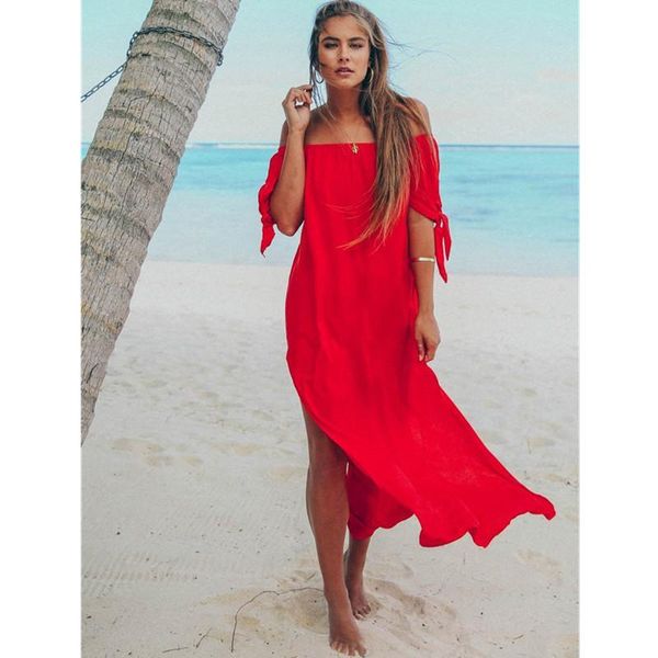 off shoulder women tunic beach dress swim suit short sleeve solid cover up summer maxi dresses for swimsuits women's swimwear, White;black
off shoulder women tunic beach dress swim suit short sleeve solid cover up summer maxi dresses for swimsuits women's swimwear, White;black
