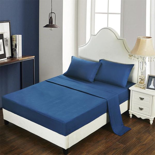 bedding sets set of foreign trade solid color brushed navy blue white four-piece multi-color optional bed sheet and two pillowcases
bedding sets set of foreign trade solid color brushed navy blue white four-piece multi-color optional bed sheet and two pillowcases