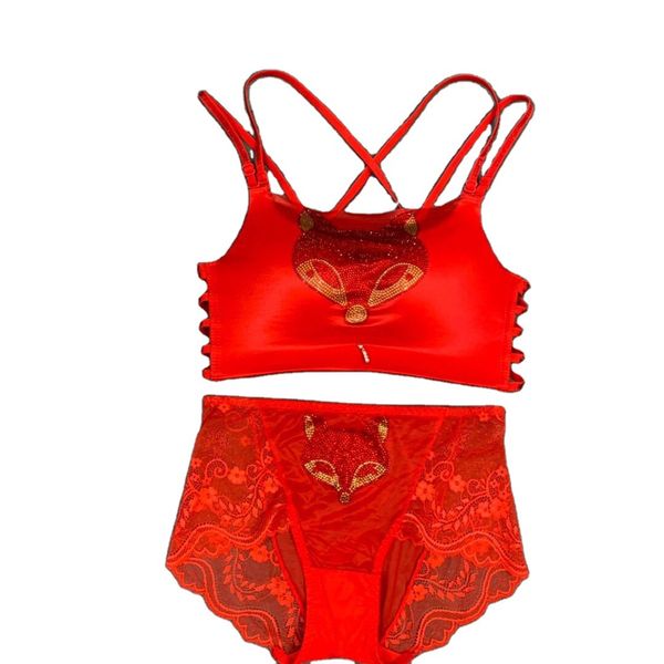 year of birth light diamond bright red underwear set female wedding bridal bra small breast underwired medium thick push up bra, Red;black
year of birth light diamond bright red underwear set female wedding bridal bra small breast underwired medium thick push up bra, Red;black