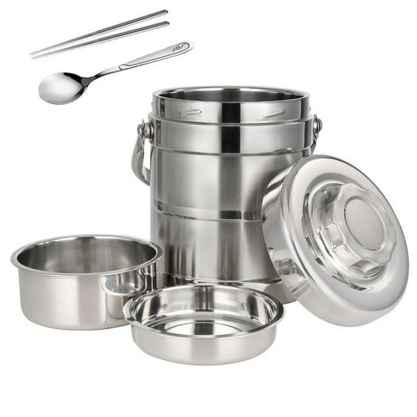 dinnerware sets double-layer stainless steel heat preservation bucket, three-layer lunch box, large capacity
dinnerware sets double-layer stainless steel heat preservation bucket, three-layer lunch box, large capacity