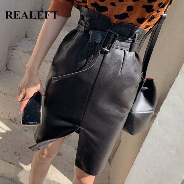 autumn winter women black pu leather pencil midi skirt chic high waist split sheath wrap with belt female 210428
autumn winter women black pu leather pencil midi skirt chic high waist split sheath wrap with belt female 210428