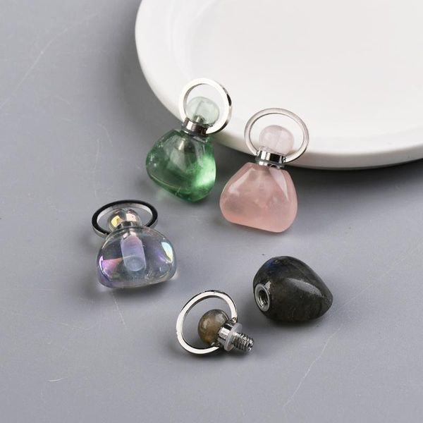 pendant necklaces silver color multi-kind natural stones perfume bottle diffuser healing crystal essential oil neacklace
pendant necklaces silver color multi-kind natural stones perfume bottle diffuser healing crystal essential oil neacklace