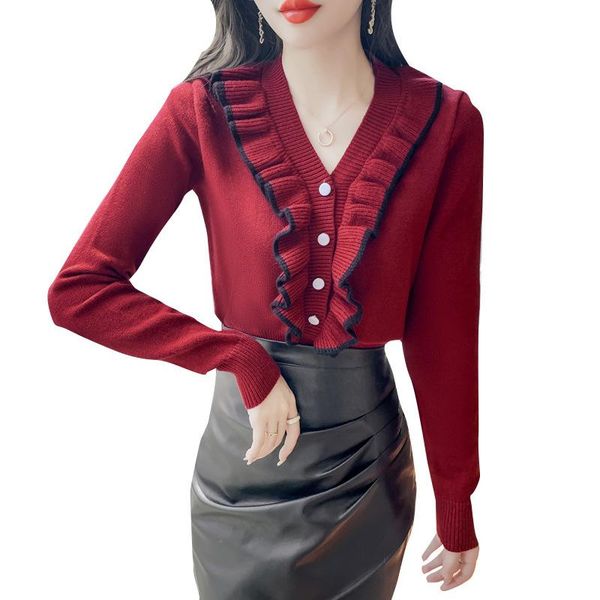 women's sweaters tchaoha 2021 autumn sweater long sleeve korean style v-neck pullover bottoming shirt slim for women, White;black
women's sweaters tchaoha 2021 autumn sweater long sleeve korean style v-neck pullover bottoming shirt slim for women, White;black