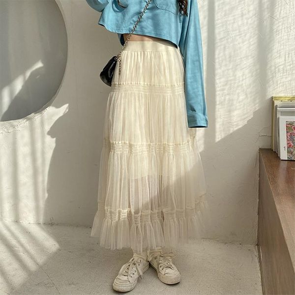 kitty spring high waist womens skirt mesh girls fairy all match a line chic sweet slim elastic stylish long skirts, Black
kitty spring high waist womens skirt mesh girls fairy all match a line chic sweet slim elastic stylish long skirts, Black