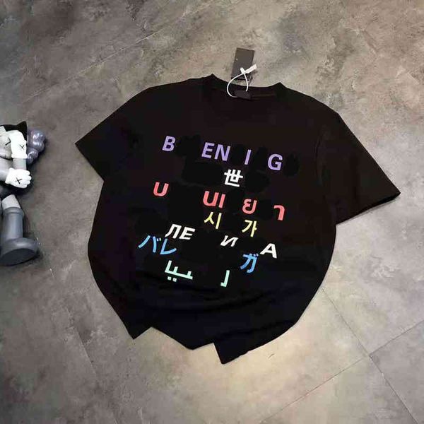2022 factory wholesale new spring and summer fashion paris home multi language letters stereo printing couple short sleeves, White
2022 factory wholesale new spring and summer fashion paris home multi language letters stereo printing couple short sleeves, White