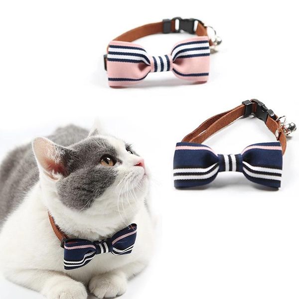 lovely bowknot pets cat collar striped small dogs necklace bells soft material cats and dog universal bow tie collars & leads
lovely bowknot pets cat collar striped small dogs necklace bells soft material cats and dog universal bow tie collars & leads