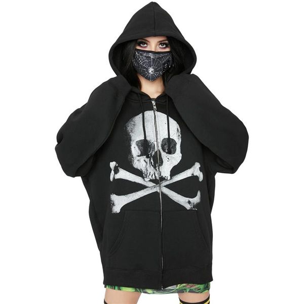 women's hoodies & sweatshirts oversized zipper sweatshirt female clothes high street skull print for women jacket korean loose ladies h, Black
women's hoodies & sweatshirts oversized zipper sweatshirt female clothes high street skull print for women jacket korean loose ladies h, Black