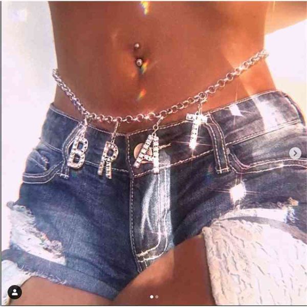 new punk fashion silver color chain crystal letter pendant high waist metal chain for women beach party trendy chain
new punk fashion silver color chain crystal letter pendant high waist metal chain for women beach party trendy chain