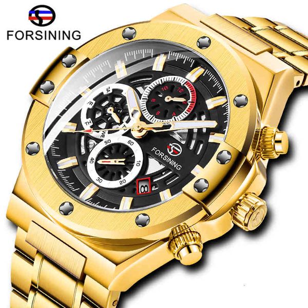 luxury forsining men mechanical watches golden rvs chronograph men's light-turning automatic, Slivery;brown
luxury forsining men mechanical watches golden rvs chronograph men's light-turning automatic, Slivery;brown