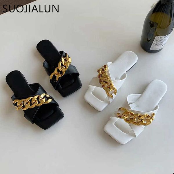 suojialun summer women slippers fashion gold chian ladies outdoor slides flat heel outdoor casual beach sandal shoes flip flops 210630, Black
suojialun summer women slippers fashion gold chian ladies outdoor slides flat heel outdoor casual beach sandal shoes flip flops 210630, Black