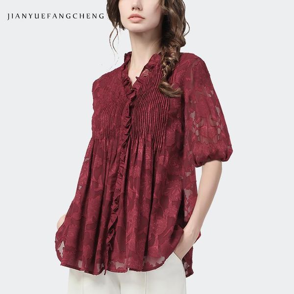 women's blouses & shirts ladies embroidery lace women spring summer lantern sleeve v-neck floral loose plus size vintage chiffon female, White
women's blouses & shirts ladies embroidery lace women spring summer lantern sleeve v-neck floral loose plus size vintage chiffon female, White