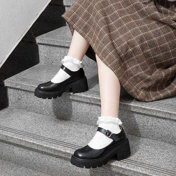 dress shoes leather women summer thin section retro college style 2021 thick bottom round head mary jane genuine, Black
dress shoes leather women summer thin section retro college style 2021 thick bottom round head mary jane genuine, Black