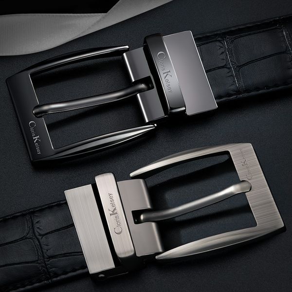 pin buckle belt leather crocodile leisure for young and middle-aged men, Black;brown
pin buckle belt leather crocodile leisure for young and middle-aged men, Black;brown