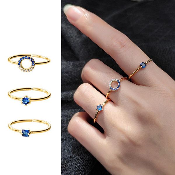 cluster rings mocanie blue crystal minimalist sterling silver 925 geometric size opening ring for women adjsutable 3 style jewelry, Golden;silver
cluster rings mocanie blue crystal minimalist sterling silver 925 geometric size opening ring for women adjsutable 3 style jewelry, Golden;silver