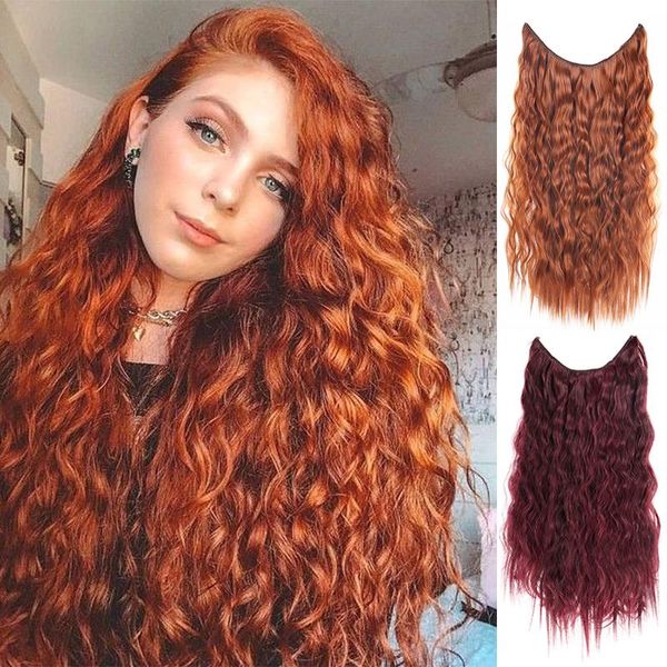 synthetic wigs xuanguang 24-inch invisible hair wire without clip secret fishing line wig wavy female, Black
synthetic wigs xuanguang 24-inch invisible hair wire without clip secret fishing line wig wavy female, Black