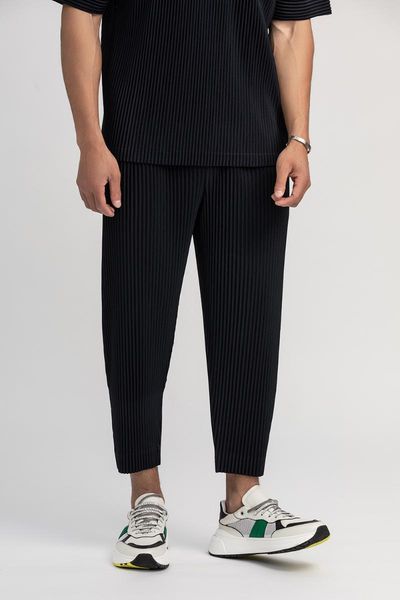 men's pants wear pleated trousers for male japanese stretch fabric thin style loose drawstring casual ankle-length, Black
men's pants wear pleated trousers for male japanese stretch fabric thin style loose drawstring casual ankle-length, Black
