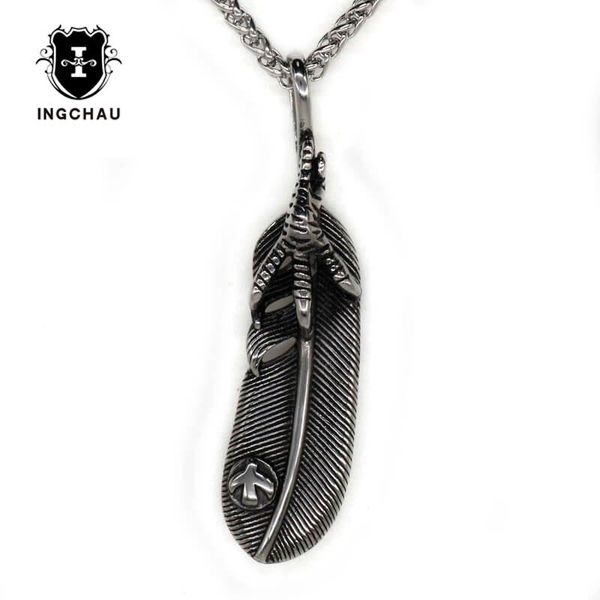 pendant necklaces fashion unique stainless steel eagl claw feather necklace for men/women ls-06, Silver
pendant necklaces fashion unique stainless steel eagl claw feather necklace for men/women ls-06, Silver
