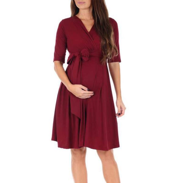 women maternity dress v neck long sleeve sashes nursing solid breastfeeding clothes casual pregnant d30 dresses, White
women maternity dress v neck long sleeve sashes nursing solid breastfeeding clothes casual pregnant d30 dresses, White