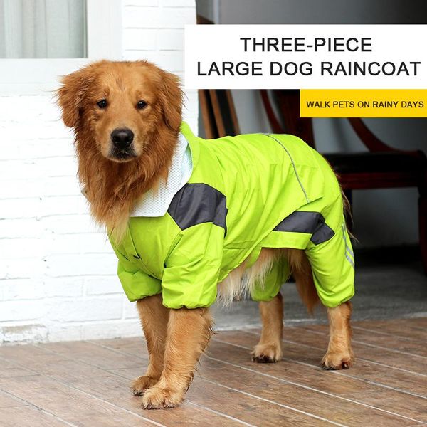 dog apparel reflective raincoat rain coat jacket poncho waterproof three-piece sling overalls pet clothes safety rainwear for large dogs
dog apparel reflective raincoat rain coat jacket poncho waterproof three-piece sling overalls pet clothes safety rainwear for large dogs