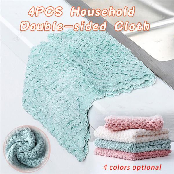 cleaning cloths 4pcs household dual-use coral fleece dish cloth towel kitchen dishclout accessories #2a22
cleaning cloths 4pcs household dual-use coral fleece dish cloth towel kitchen dishclout accessories #2a22