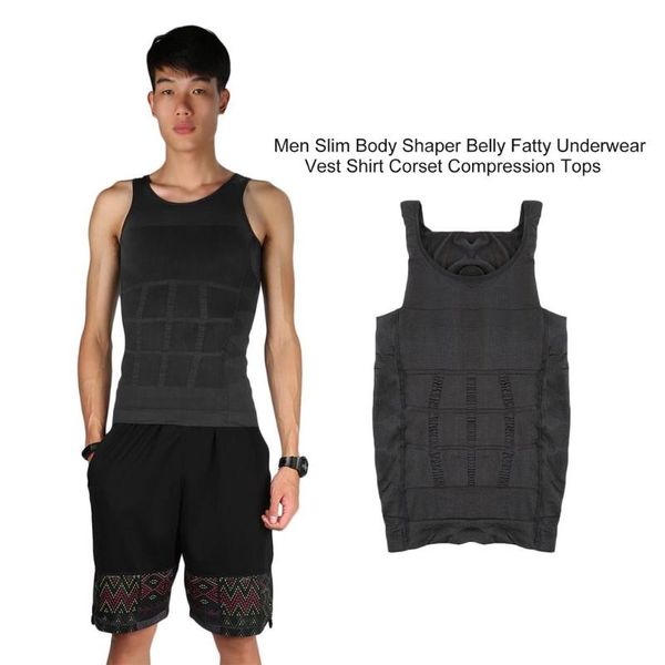 men' tank men solid slim body shaper belly fatty underwear vest shirt corset compression elastic and smooth, White;black
men' tank men solid slim body shaper belly fatty underwear vest shirt corset compression elastic and smooth, White;black