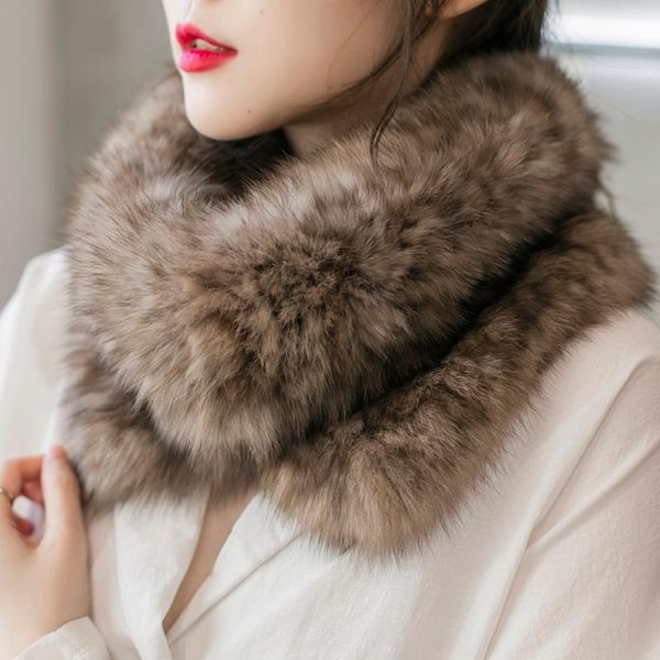 scarves natural real sable fur scarf hand knitted neck cover thickened for warmth in autumn and winter ladies, Blue;gray
scarves natural real sable fur scarf hand knitted neck cover thickened for warmth in autumn and winter ladies, Blue;gray