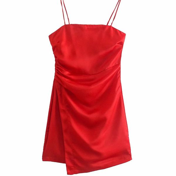 casual dresses aonibeier elegant red smooth satin slip dress summer sleeveless ruched detail asymmetric hem women high waist mini cami, Black;gray
casual dresses aonibeier elegant red smooth satin slip dress summer sleeveless ruched detail asymmetric hem women high waist mini cami, Black;gray