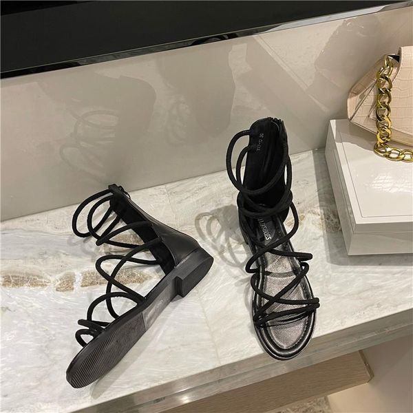 boots slim roman shoes 2021 summer flat bottom bag heel fashion fairy women's back zipper comfortable sandals, Black
boots slim roman shoes 2021 summer flat bottom bag heel fashion fairy women's back zipper comfortable sandals, Black