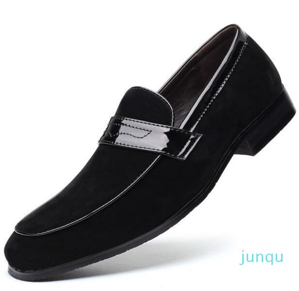 wholesale-dress shoes style trend men classics suede mixed slip on oxford formal male wedding prom homecoming sapato social masculino, Black
wholesale-dress shoes style trend men classics suede mixed slip on oxford formal male wedding prom homecoming sapato social masculino, Black