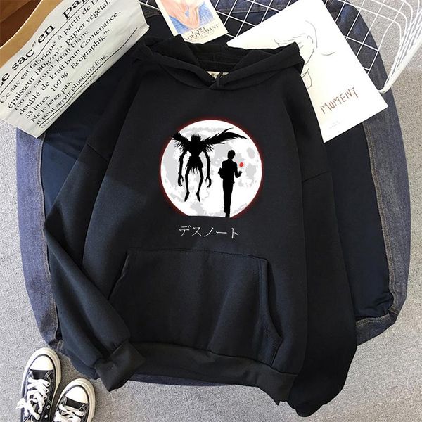 men's hoodies & sweatshirts fall death note print anime hoody streetwear and women loose tacksuit men pullovers, Black
men's hoodies & sweatshirts fall death note print anime hoody streetwear and women loose tacksuit men pullovers, Black