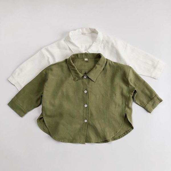 spring new solid color children shirts baby boys cotton loose lapel shirts toddlers fashion girls tee kids clothes 210413, White;black
spring new solid color children shirts baby boys cotton loose lapel shirts toddlers fashion girls tee kids clothes 210413, White;black