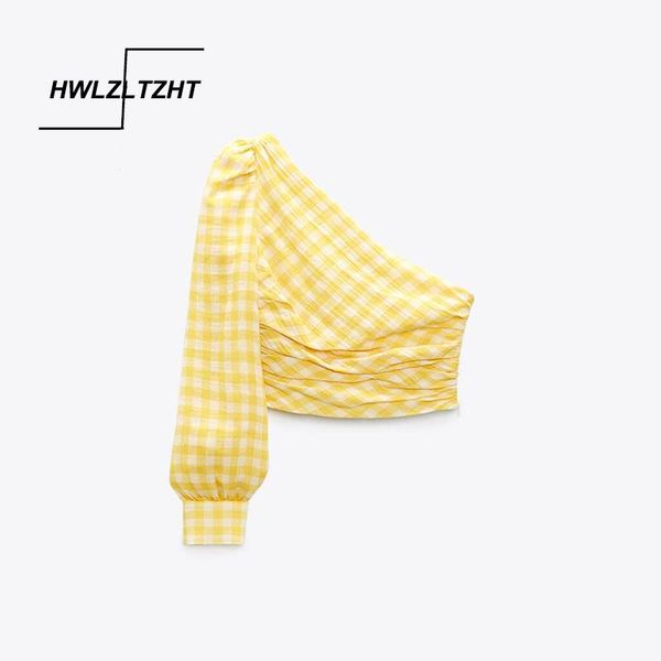 women's blouses & shirts hwlzltzht casual asymmetric crop woman summer one shoulder women long sleeve plaid female vintage, White
women's blouses & shirts hwlzltzht casual asymmetric crop woman summer one shoulder women long sleeve plaid female vintage, White