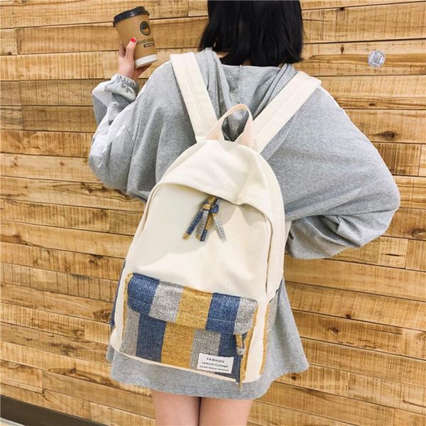 backpack stylish canvas zipper computer stripe student outdoor school bags for women
backpack stylish canvas zipper computer stripe student outdoor school bags for women