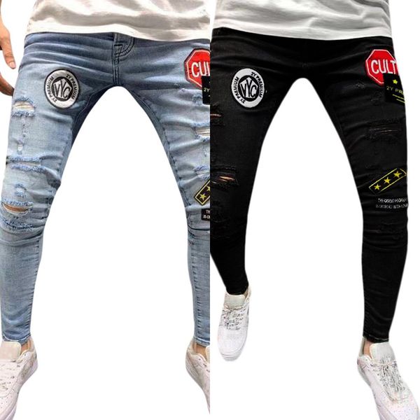 men's pants fashion casual denim straight hole trouser distressed jeans long pants mens trouser fashion men pants x0621, Blue
men's pants fashion casual denim straight hole trouser distressed jeans long pants mens trouser fashion men pants x0621, Blue