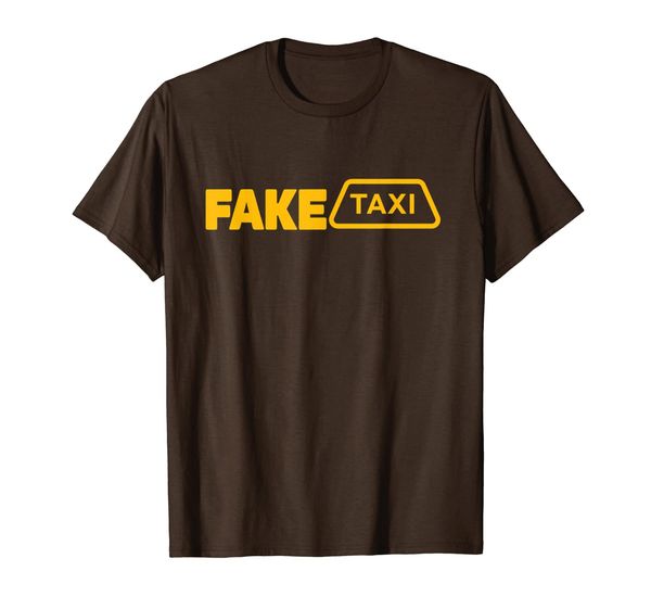 fake taxi funny t-shirt, White;black