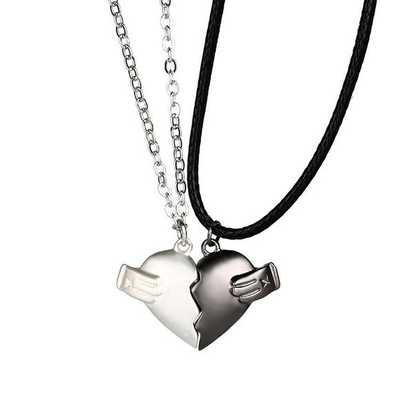 pendant necklaces 1pair magnetic couple necklace lovers heart charm women wedding valentine's day gift 2021, Silver
pendant necklaces 1pair magnetic couple necklace lovers heart charm women wedding valentine's day gift 2021, Silver
