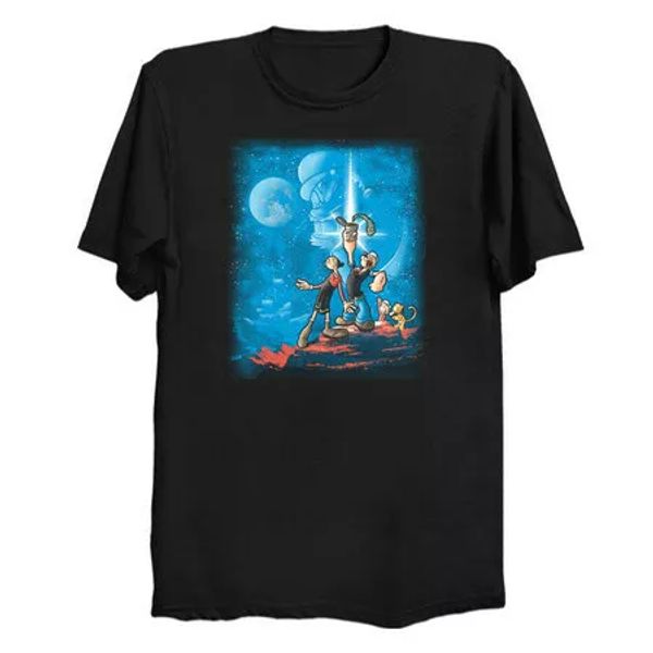 sailor alien popeye couple space wars galaxy parody funny black tshirt s6xl, White;black
sailor alien popeye couple space wars galaxy parody funny black tshirt s6xl, White;black