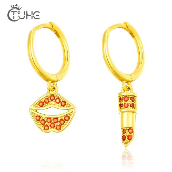 hoop & huggie small exquisite 925 sterling silver earrings for women mosaic cubic zircon lip lipstick asymmetric fashion jewelry, Golden;silver
hoop & huggie small exquisite 925 sterling silver earrings for women mosaic cubic zircon lip lipstick asymmetric fashion jewelry, Golden;silver