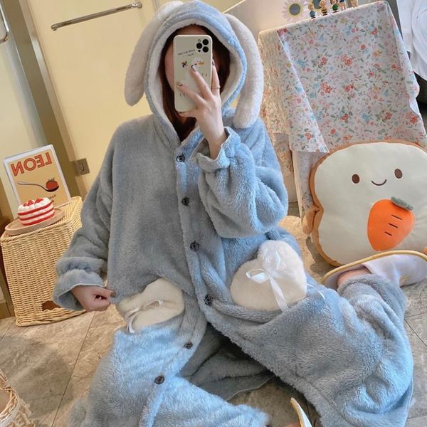 women's sleepwear winter pyjamas warm long sleeves nightgown bathrobe flannel lovely plush home wear, Black;red
women's sleepwear winter pyjamas warm long sleeves nightgown bathrobe flannel lovely plush home wear, Black;red
