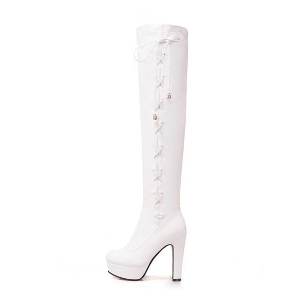 boots qplyxco2021 fashion autumn shoes woman round toe platform cross tied over the knee high heels ladies, Black
boots qplyxco2021 fashion autumn shoes woman round toe platform cross tied over the knee high heels ladies, Black