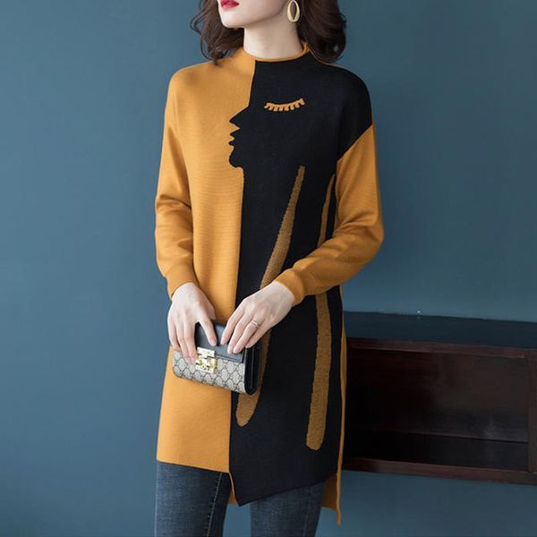 new knitted sweater pullover women long sleeve loose casual vintage large size autumn winter sweater jumper women clothing, White;black
new knitted sweater pullover women long sleeve loose casual vintage large size autumn winter sweater jumper women clothing, White;black