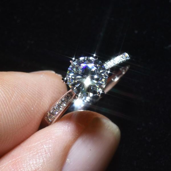cluster rings vintage 0.6ct lab diamond ring real 925 sterling silver engagement wedding band for women bridal charm party jewelry gift, Golden;silver
cluster rings vintage 0.6ct lab diamond ring real 925 sterling silver engagement wedding band for women bridal charm party jewelry gift, Golden;silver