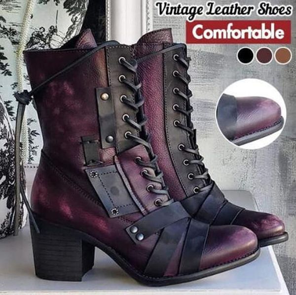 boots motorcycle western women pu leather square heels booties ankle botas shoes retro toe zipper zapatos mujer#f30, Black
boots motorcycle western women pu leather square heels booties ankle botas shoes retro toe zipper zapatos mujer#f30, Black