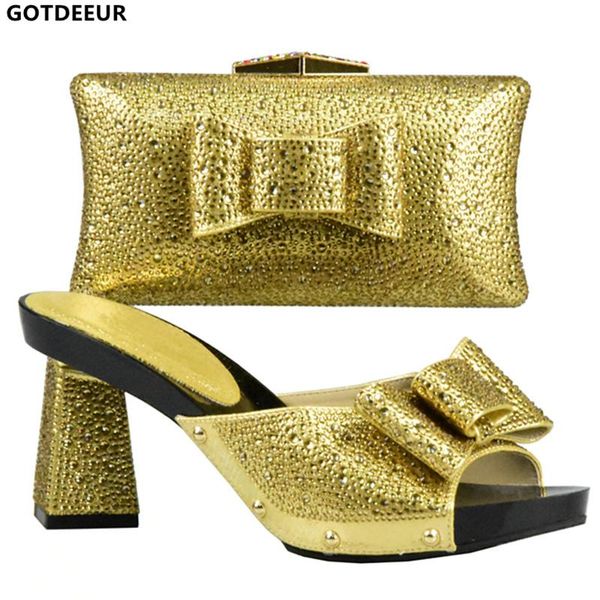 dress shoes and bag set african sets 2021 gold color ladies matching decorated with rhinestone wedding, Black
dress shoes and bag set african sets 2021 gold color ladies matching decorated with rhinestone wedding, Black