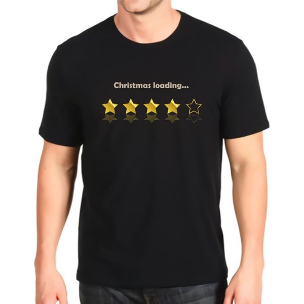 fashion christmas loading preparing for men's short sleeve o-neck cotton t-shirts, White;black
fashion christmas loading preparing for men's short sleeve o-neck cotton t-shirts, White;black