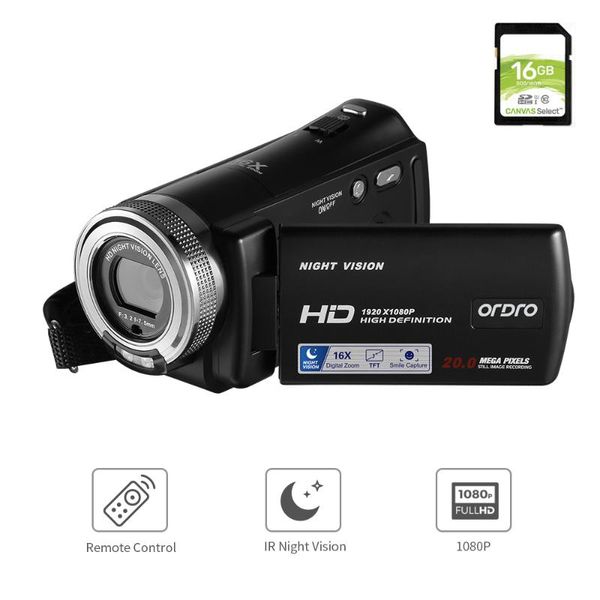 camcorders video camera camcorder full hd ordro dv-v12 1080p infrared night vision with 16gb sd memory card
camcorders video camera camcorder full hd ordro dv-v12 1080p infrared night vision with 16gb sd memory card
