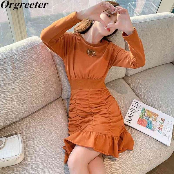 solid pleated dress spring o-neck long sleeve appliques ruched female fashion korean style 210525, Black;gray
solid pleated dress spring o-neck long sleeve appliques ruched female fashion korean style 210525, Black;gray