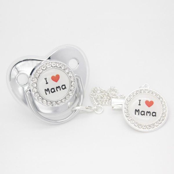 luxury i love mama blingbling silver baby pacifier with clips chupeta sucette infant silicone dummy nipples est pacifiers#
luxury i love mama blingbling silver baby pacifier with clips chupeta sucette infant silicone dummy nipples est pacifiers#